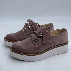 Zara Velvet Platform Lace Shoes